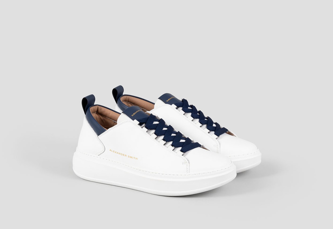Alexander Smith WEMBLEY MAN WHITE BLUE Prezzo Ridotto