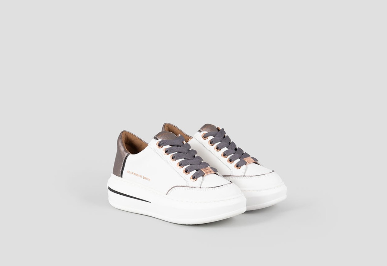 Alexander Smith LANCASTER WOMAN WHITE DARK SILVER Moda