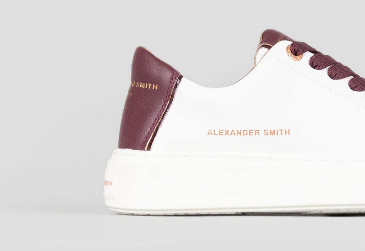 Alexander Smith LONDON WOMAN WHITE BORDEAUX In Saldo
