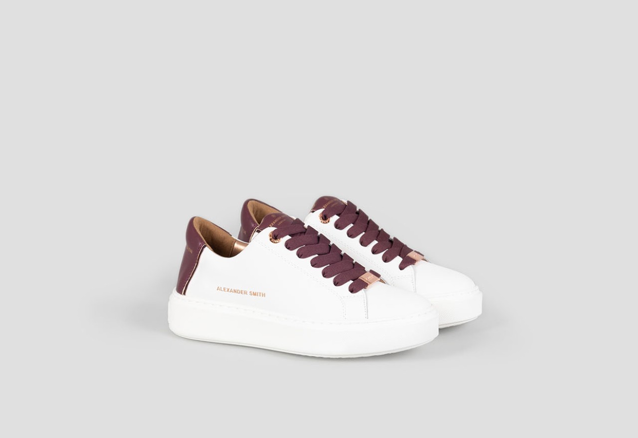 Alexander Smith LONDON WOMAN WHITE BORDEAUX In Saldo