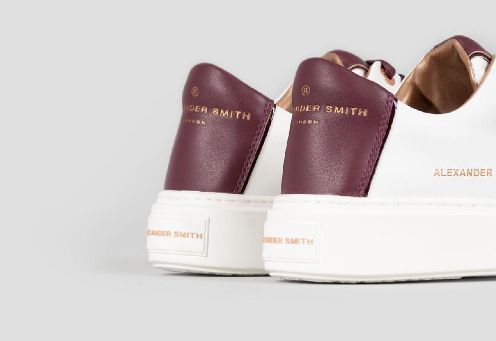 Alexander Smith LONDON WOMAN WHITE BORDEAUX In Saldo