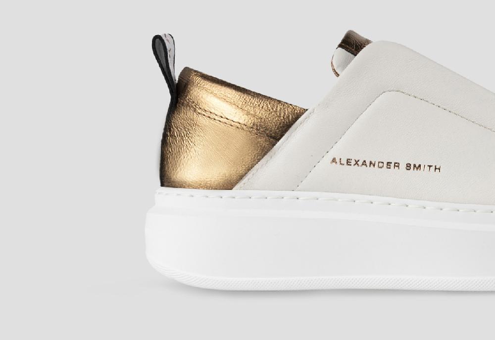 Alexander Smith WEMBLEY SLIP-ON WOMAN WHITE BRONZE In Linea