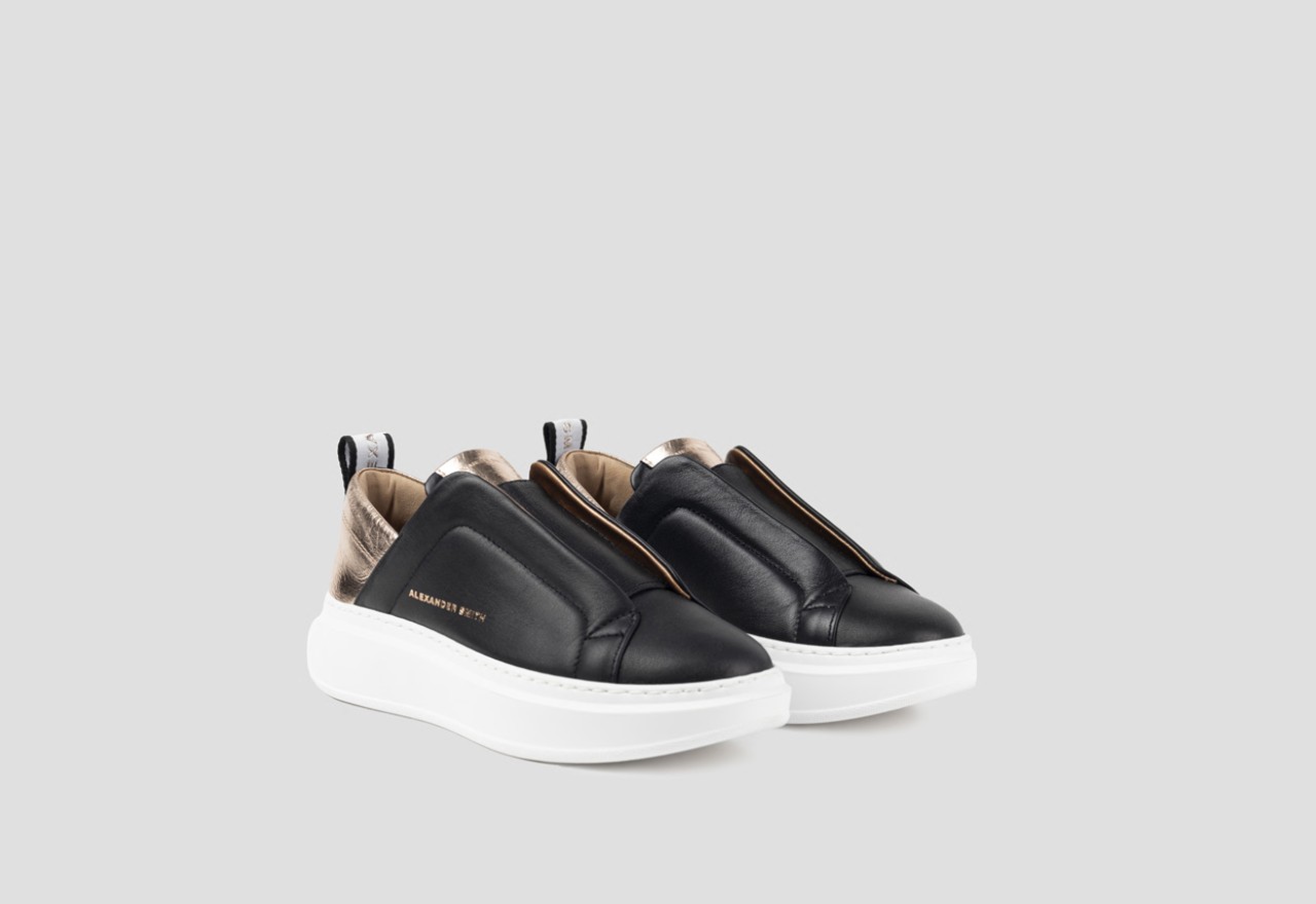 Alexander Smith WEMBLEY SLIP-ON WOMAN BLACK COPPER Nuovo