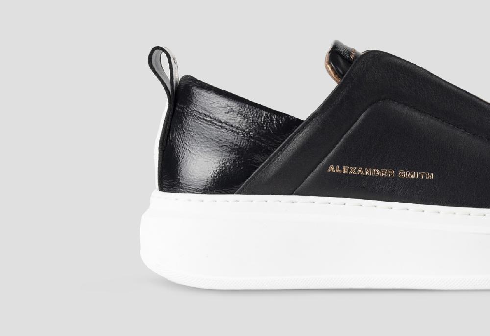 Alexander Smith WEMBLEY SLIP-ON WOMAN BLACK Qualità