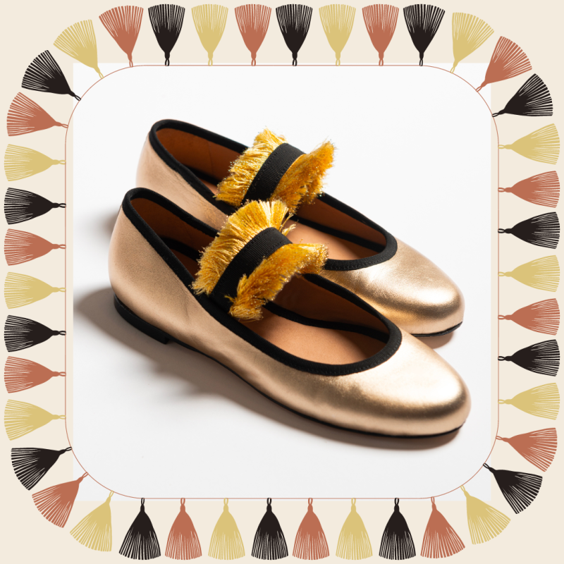 Allagiulia Ballerina Lolita Frangia ORO Convenienza