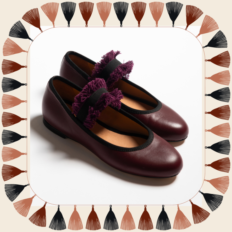 Allagiulia Ballerina Lolita Frangia BORDEAUX Presa