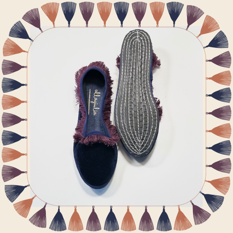 Allagiulia Friù Venezia BLU Frangia VIOLA Moda