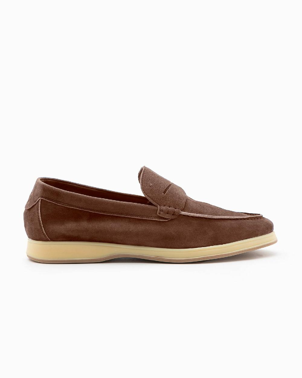Andrea ventura Mocassino Aquariva 80 in suede caffè