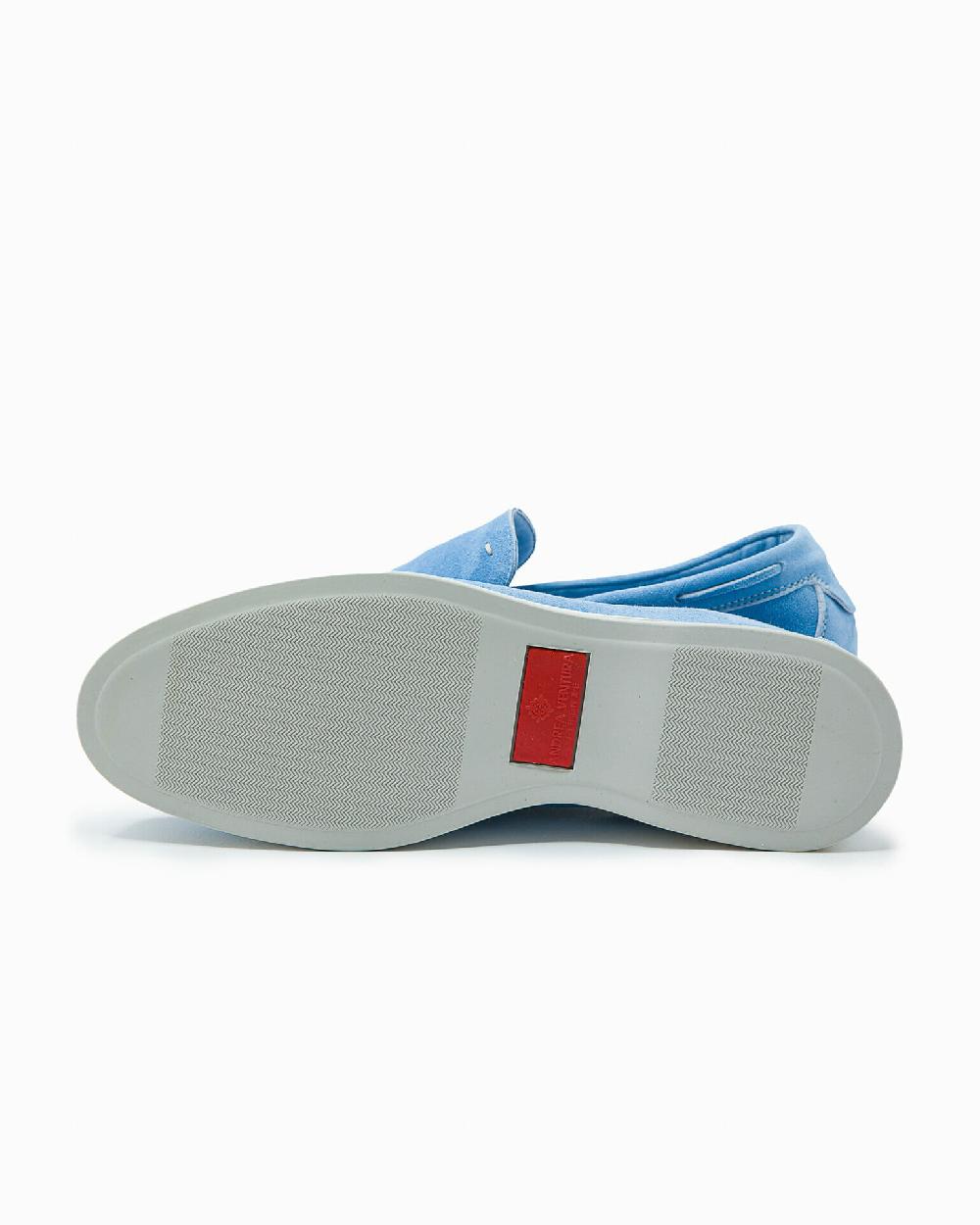 Andrea ventura MOCASSINO AQUARIVA ISEO IN SUEDE AZZURRO Vendita