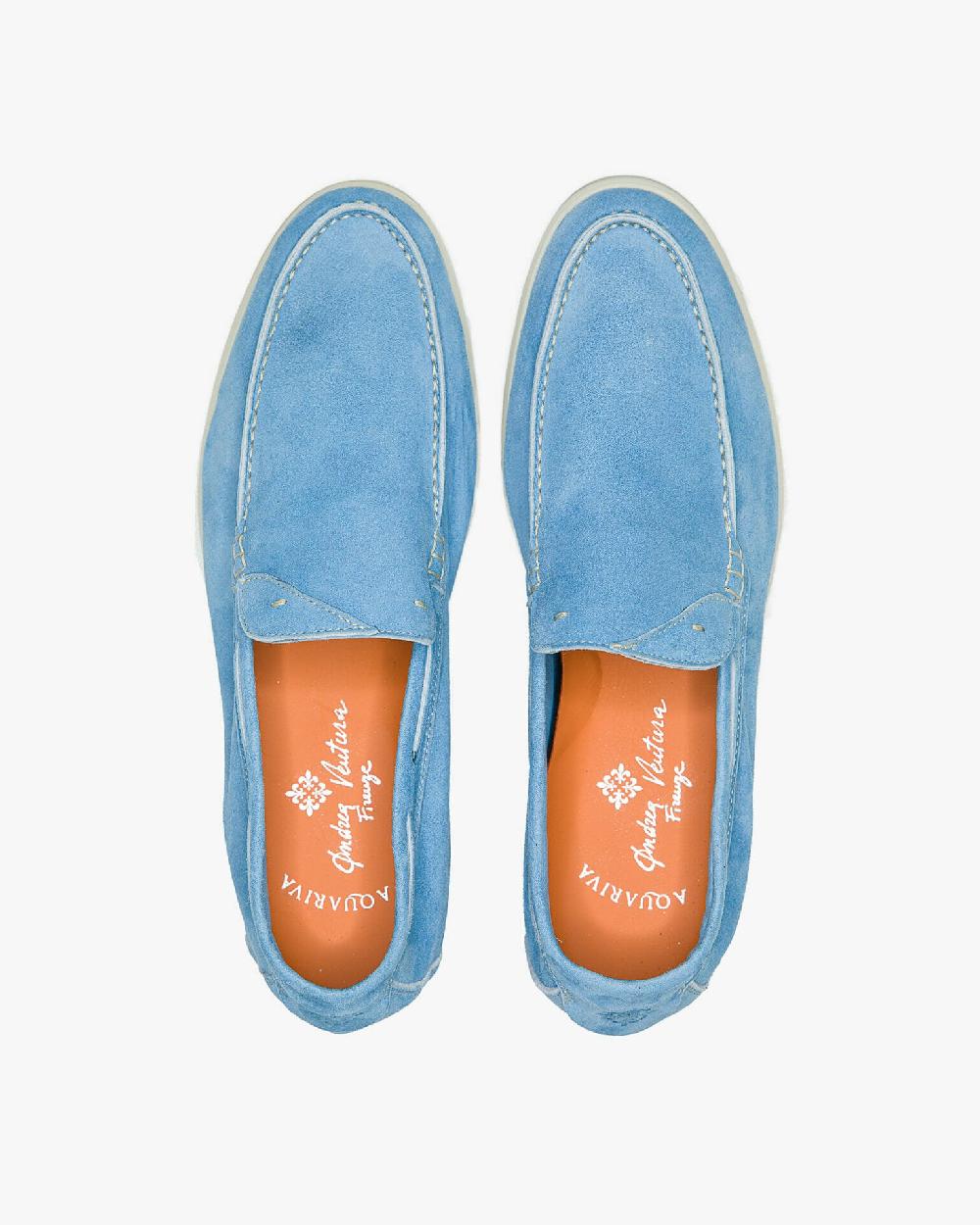 Andrea ventura MOCASSINO AQUARIVA ISEO IN SUEDE AZZURRO Vendita