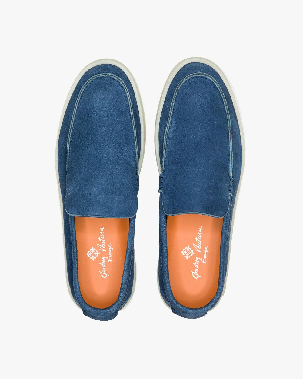 Andrea ventura MOCASSINO ST BARTH LS IN SUEDE BLUE NAVY Prezzo Ridotto