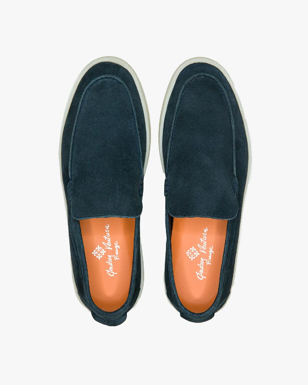 Andrea ventura MOCASSINO ST BARTH LS IN SUEDE ECLIPSE BLUE Convenienza