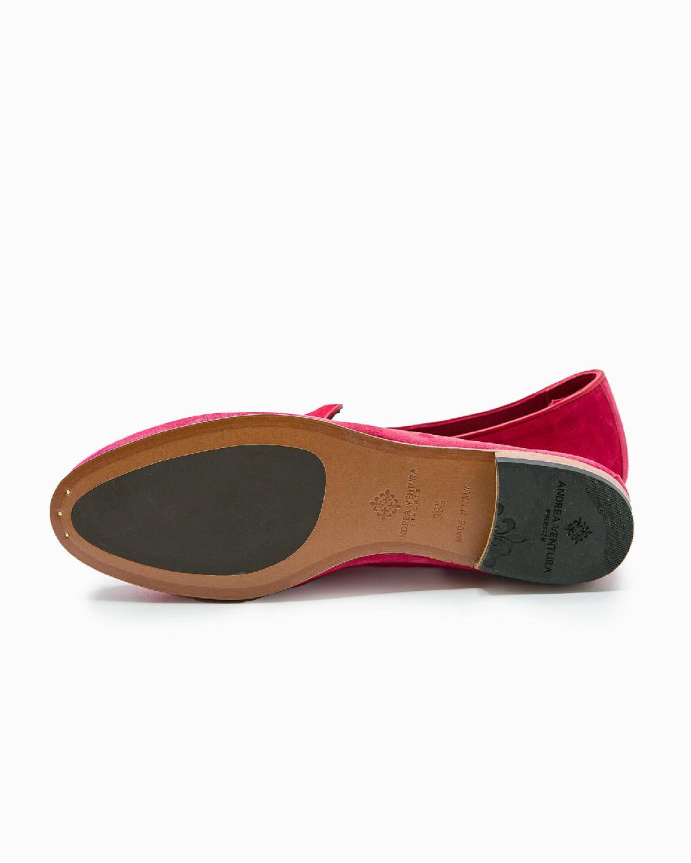 Andrea ventura MOCASSINO DONNA BELGIAN-D LS IN SUEDE ROSSO RUBINO Saldi Di Fabbrica