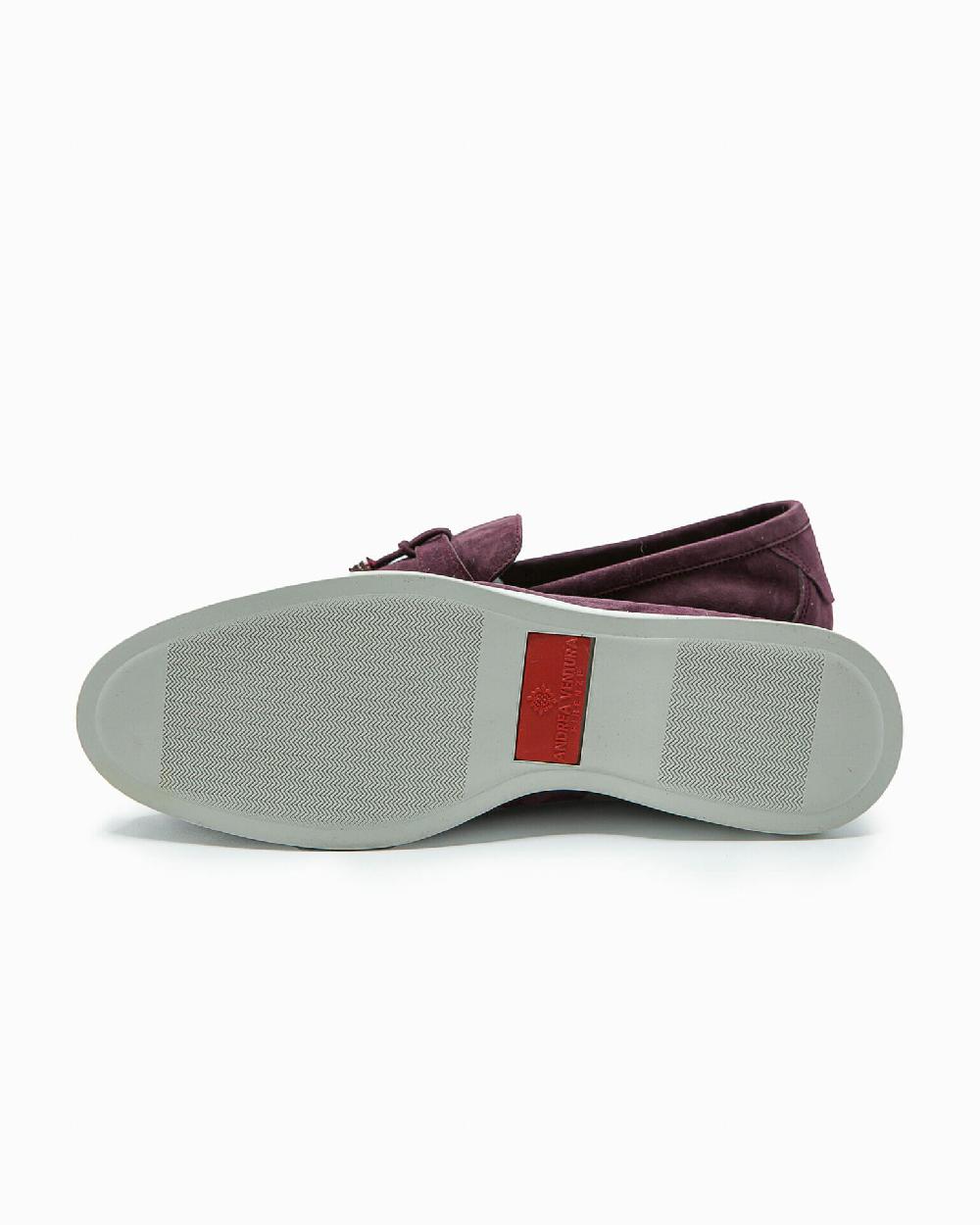 Andrea ventura Mocassino senza lacci con charms color argento Aq-D BEACH-CHARMS1 in suede color mattone In Saldo
